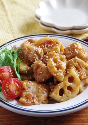 ☆簡単☆蓮根と鶏肉の甘酢炒め-レシピのメイン写真