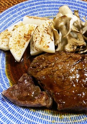 牛ステーキ　わさび醤油ソース-レシピのメイン写真