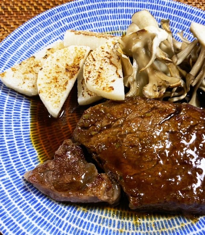 牛ステーキ　わさび醤油ソース-レシピのメイン写真