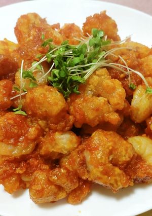 エビチリ風ケチャップで簡単フライ料理！-レシピのメイン写真