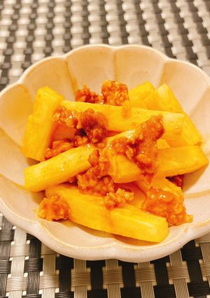 作り置き！長芋と鶏そぼろの激辛おつまみ-レシピのメイン写真