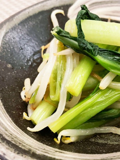 給食の味♡小松菜ともやしの辛子醤油あえ-レシピのメイン写真