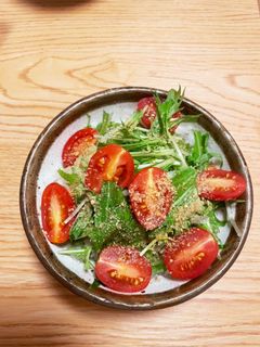 大根と水菜とトマトの簡単さっぱりサラダ-レシピのメイン写真