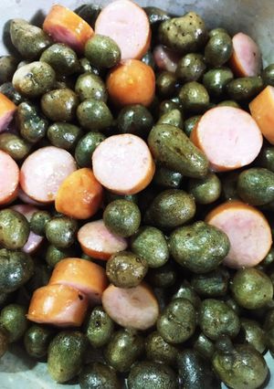 むかごとソーセージの炒め物-レシピのメイン写真
