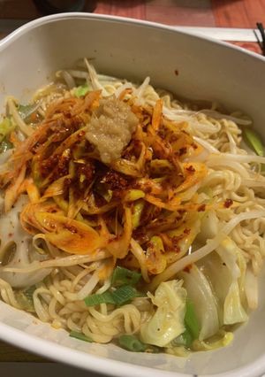 お家ラーメン にんにく背脂辛味ねぎ-レシピのメイン写真
