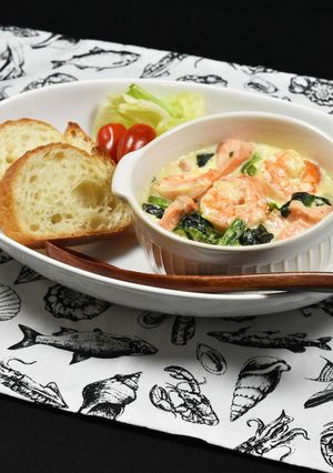 濃厚！海老とサーモンのクリーム煮-レシピのメイン写真