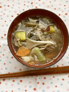 【使いきり】レンジで楽しむ具沢山みそ汁-レシピのメイン写真