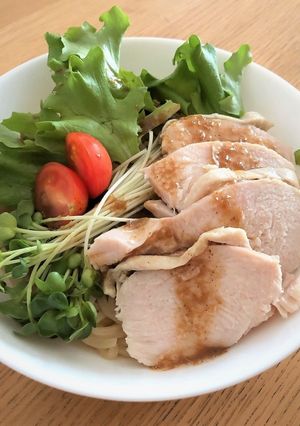 鶏ハムのヘルシー混ぜそば-レシピのメイン写真