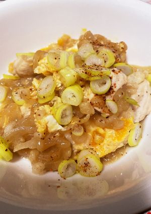 鶏胸肉で親子丼withたぬき-レシピのメイン写真