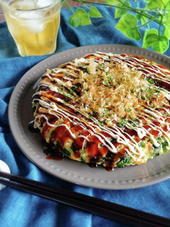米粉と豆腐のケール入りお好み焼き。-レシピのメイン写真