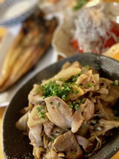 豚バラ肉ときのこの柚子こしょうポン酢炒め-レシピのメイン写真