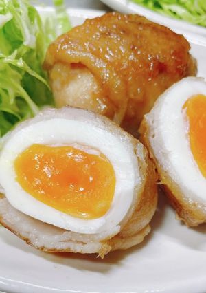 ごはんがすすむ半熟卵の豚バラ巻き-レシピのメイン写真