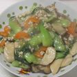 ミニ青梗菜とキノコのそぼろ餡