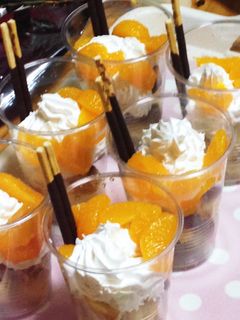 ホットケーキで簡単クリスマスパフェ-レシピのメイン写真