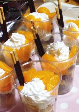 ホットケーキで簡単クリスマスパフェ-レシピのメイン写真