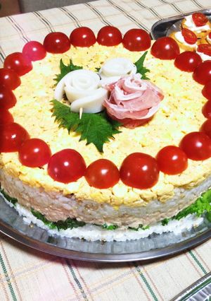 クリスマス寿司ケーキ-レシピのメイン写真