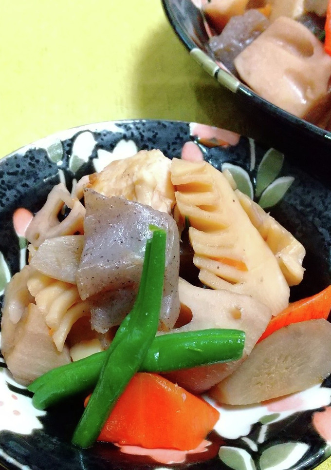 学校給食の小正月　七福炒り鶏-レシピのメイン写真