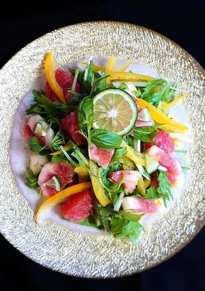 すだちと水菜のパプリカフルーツサラダ-レシピのメイン写真