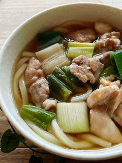 mレンジで鶏なんばうどん1人前-レシピのメイン写真
