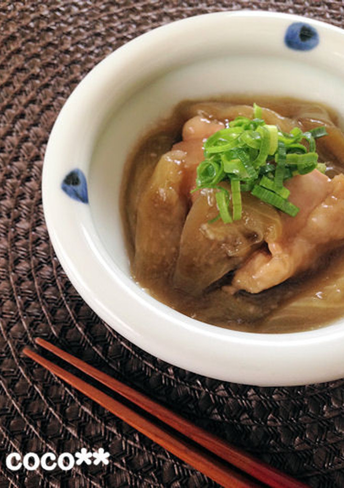 鶏もも肉となすのとろとろ煮☆治部煮風-レシピのメイン写真