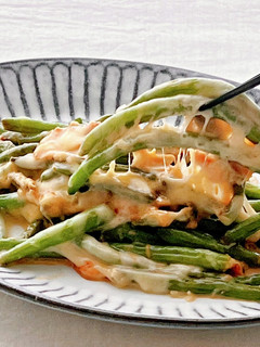 【楽めし】冷凍いんげんの醤油チーズ焼き-レシピのメイン写真