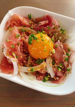 無添加焼肉の生だれで超時短生ハムユッケ-レシピのメイン写真