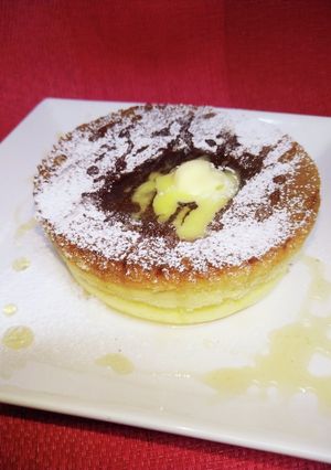 厚さに挑戦!　ふわふわもっちりパンケーキ-レシピのメイン写真