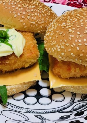 和風フィッシュバーガー(サーモン)-レシピのメイン写真