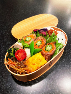高校生弁当 オクラと人参の肉巻き弁当-レシピのメイン写真