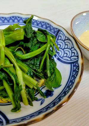 レンジで簡単！空芯菜のおひたし-レシピのメイン写真