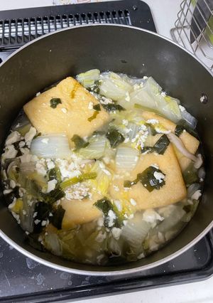 超簡単！2ステップ。白菜と昆布茶の鍋-レシピのメイン写真