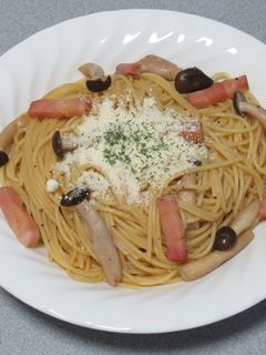 手軽で簡単♪ベーコンとシメジの和風パスタ-レシピのメイン写真