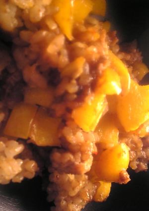 豚挽肉とパプリカと玉葱の味噌風味激辛炒飯-レシピのメイン写真