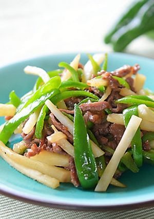 じゃが芋とピーマン、牛肉で青椒肉絲風♪-レシピのメイン写真