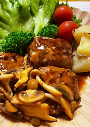 簡単！肉汁溢れ出る簡単【ハンバーグ】-レシピのメイン写真