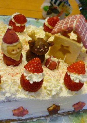 ＊サンタさんのクリスマスケーキ＊-レシピのメイン写真