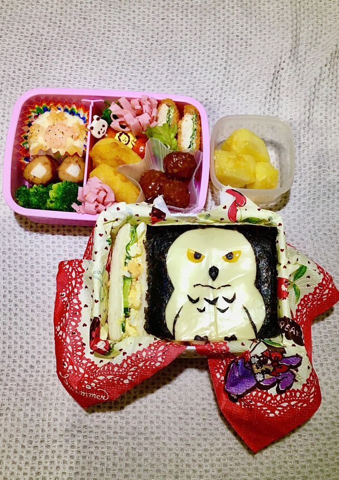 超簡単　キャラ弁　白フクロウ弁当　-レシピのメイン写真