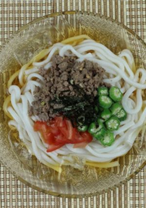 肉そぼろとオクラの冷やしうどん-レシピのメイン写真
