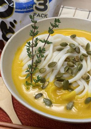 パンプキンスープうどん-レシピのメイン写真