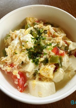 豆腐とササミの玉子とじ離乳食-レシピのメイン写真