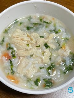 ササミと空芯菜のおかゆ離乳食-レシピのメイン写真