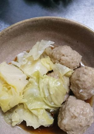 肉団子とキャベツの寄せ鍋〜-レシピのメイン写真