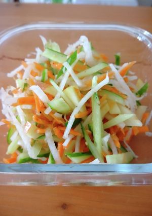 弁当おかず⑫リンゴと野菜のスライスサラダ-レシピのメイン写真