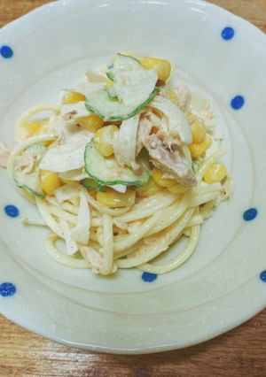 簡単！ツナコーンでパスタサラダ！-レシピのメイン写真