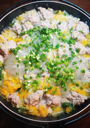 簡単☆肉団子と白菜の春雨鍋-レシピのメイン写真