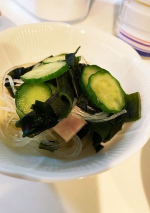 キュウリワカメ春雨ハム酢の物-レシピのメイン写真