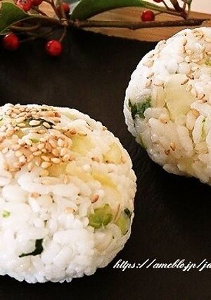 白菜の漬物のもち麦おにぎり-レシピのメイン写真