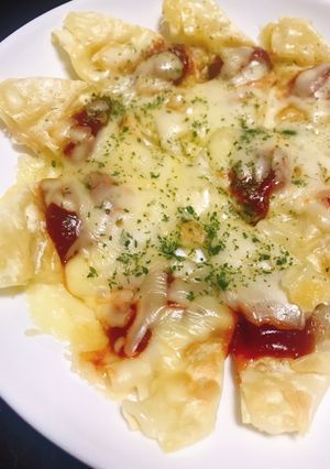 市販のワンタンDE簡単チーズ焼き-レシピのメイン写真