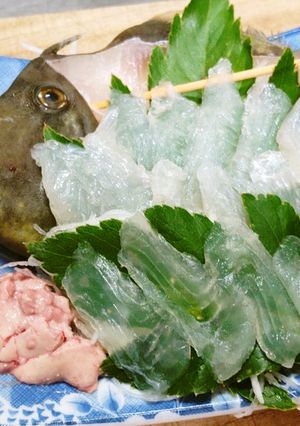 カワハギの活け造り-レシピのメイン写真