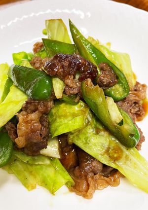 牛肉とキャベツのオイスターソース炒め♡♡-レシピのメイン写真
